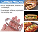 Cake ring - 6 pieces - 0.8mm*13X4.5cm - Stainless steel - Cake tin - Cake tin - Mousse cake tin - Baking tin - For baking muffins, cakes, cookies