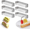 Cake ring - 6 pieces - 0.8mm*13X4.5cm - Stainless steel - Cake tin - Cake tin - Mousse cake tin - Baking tin - For baking muffins, cakes, cookies