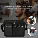 Hairdresser's Bag - Hairdresser's Belt Bag - Hairdresser's Scissor Bag - Canvas - 34*18 cm - For combs, clips - Black