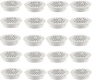Ventilation grille - 20 pieces - 35mm - Round air grilles - Stainless steel - Ventilation holes - For bathroom, home office, kitchen - White