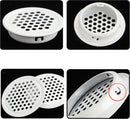 Ventilation grille - 20 pieces - 35mm - Round air grilles - Stainless steel - Ventilation holes - For bathroom, home office, kitchen - White