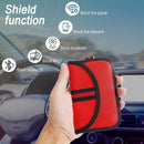 RFID Anti-theft Car Key - 2 pieces - Protective cover - Car key - Anti-theft - With hook - Car key bag - Key bag - Security - Black/Red