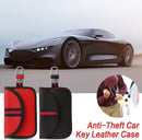 RFID Anti-theft Car Key - 2 pieces - Protective cover - Car key - Anti-theft - With hook - Car key bag - Key bag - Security - Black/Red