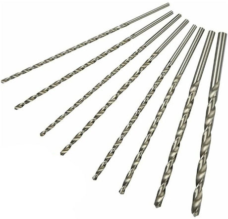 8 pieces twist drills HSS long wood twist drill set - diameters 4 mm 42 mm 45 mm 5 mm 52 mm 6 mm 8 mm 10 mm