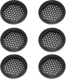 pieces - air grilles - ventilation grille cover - ventilation grille - ventilation holes - 53mm - black - round - stainless steel - for kitchen, bathroom, wardrobe, cupboard