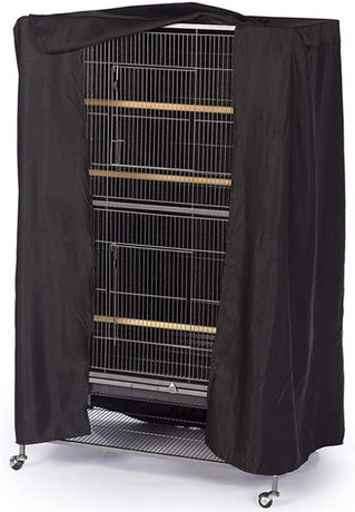 Parrot Cage Cover - Birdcage Cover and Dustproof Covers - Good Night Cover for Parrots - 210D Oxford Cloth - 104*69*122cm - Universal - Blackout - Waterproof - Black