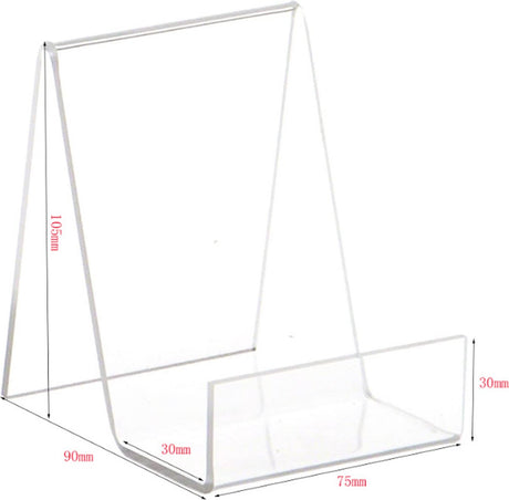 Bookend - Transparent - Bookends - Book Holder - Book Stand - Acrylic - 75*90*105mm