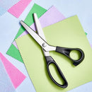 2 pieces - Pinking shears for fabric - Fabric scissors - Textile scissors - Fabric scissors - Dressmaking scissors - Suitable for fabric / denim / leather / Scissors - Black - 3mm / 5mm - Metal