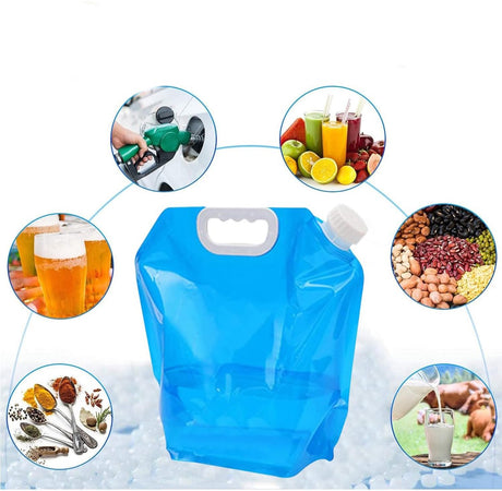 Emergency kit - 2 pieces Foldable water jerry can 5 and 10 liters - 2 pieces Emergency blanket 160x210cm - combination - survival blanket - thermal - Survival Kit - water reservoir for emergency - for outdoor, hiking, camping