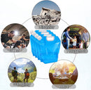 Emergency kit - 2 pieces Foldable water jerry can 5 and 10 liters - 2 pieces Emergency blanket 160x210cm - combination - survival blanket - thermal - Survival Kit - water reservoir for emergency - for outdoor, hiking, camping
