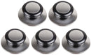 Pot Lid Knob - 5 Pieces - Lid Knob - 5-12mm Universal - Lid Handle - Kitchen Cookware Knob - For Replacing Pot Lids - 5.8*2.3cm - Silver and Black