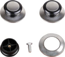 Pot Lid Knob - 5 Pieces - Lid Knob - 5-12mm Universal - Lid Handle - Kitchen Cookware Knob - For Replacing Pot Lids - 5.8*2.3cm - Silver and Black