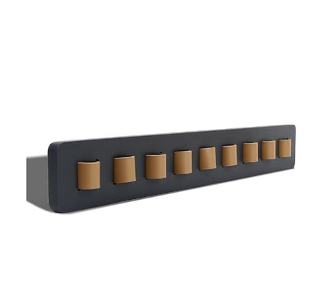 Glasses holder for the wall - glasses storage for multiple glasses - Store multiple glasses - Glasses holder - black - Sunglasses holder - wooden - 40*5.5*2.5cm