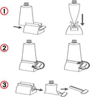 Stainless steel tube squeezer - Tube squeezer for toothpaste and cosmetics - 2 pieces