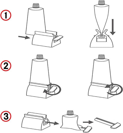Stainless steel tube squeezer - Tube squeezer for toothpaste and cosmetics - 2 pieces
