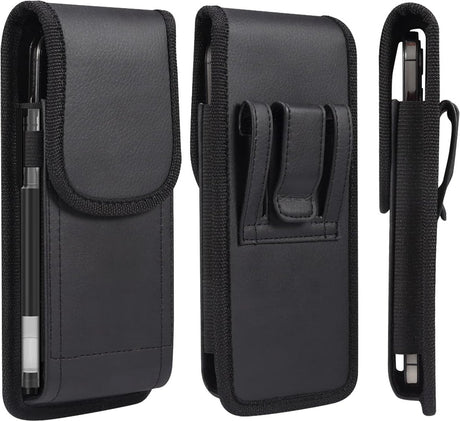 Phone Bag - Phone Holder Belt Men - Belt Clip - For Mobile Phones 6.2-6.5 Inches - Waist Bag - Outdoor Belt Bag - Survival Bag - Black