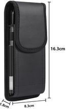 Phone Bag - Phone Holder Belt Men - Belt Clip - For Mobile Phones 6.2-6.5 Inches - Waist Bag - Outdoor Belt Bag - Survival Bag - Black