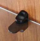 Glass Clamp - 4 Pieces - Glass Shelf Brackets - Zinc Alloy - Glass Shelf Brackets - Adjustable - Duckbill Glass Clamp - Glass Shelf Support Bracket - Clamp Holder Wall Mount - For 3mm-18mm Thick Glass and Wood Shelves - 5.6cm - Black