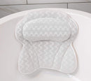 Bath Pillow - Spa Bath Pillow - Neck Pillow - Bath Pillow for the Bath - Headrest - Spa Pillow - White - with Anti-Slip Suction Cups - 42x44cm - for the Bath and Jacuzzi - Bath Accessories