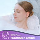 Bath Pillow - Spa Bath Pillow - Neck Pillow - Bath Pillow for the Bath - Headrest - Spa Pillow - White - with Anti-Slip Suction Cups - 42x44cm - for the Bath and Jacuzzi - Bath Accessories