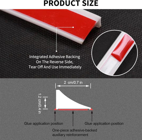 Shower thresholds - 2 meters - Anti-water strip - Foldable shower water dam - dry and wet separation - black - Sanitary Water Stopper - TPE - shower threshold water stop barrier and retention system and keeps water within the threshold