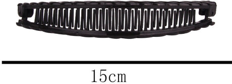 Hair Clip - 3 Pieces - Hair Clip - Hair Clip - Hairpin - Banana Clip - Hairpins Women - Double Comb Long Hair Clips - For Fine Thick Hair - Brown/Black/White