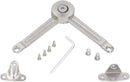Flap hinge - 2 pieces - Stop hinge - Furniture hinge - Cabinet hinge - Overlay hinge - Flap supports - Lid support hinge - Zinc alloy - Silver - Nickel plated - With screws and Allen key - for kitchen, cabinet lift door