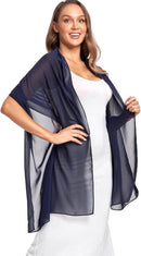 Women's Scarf - Shawl - Polyester - Soft - Thin Wrap Shawl - Wedding Wrap - Evening Party Stole - Fashion Scarf - Scarf For Women - Women's Scarf - Stole - Neck Scarf - Elegant - Suitable for Evening Dresses - 175*70cm - Blue