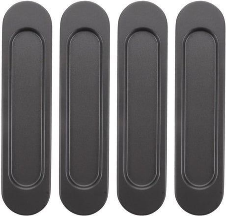 4 pieces - Sliding door handle - Sliding door handle - black - 149*35*6 mm - Furniture handle - Furniture handle - Door fitting - Furniture knob - Self-adhesive - metal