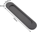 4 pieces - Sliding door handle - Sliding door handle - black - 149*35*6 mm - Furniture handle - Furniture handle - Door fitting - Furniture knob - Self-adhesive - metal