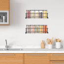 2 pieces - Wall spice rack - hanging - Wall rack - kitchen spice rack - hanging organizer - spice rack for kitchen cupboard - Spice Rack - Hanging spice rack - Black - 29*6.5*6.5cm