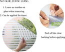 Window film - Easy installation - Glue-free adhesive film for windows and bathrooms - Static - 45cm*4M - 1/2 matte stripes - PVC - Translucent