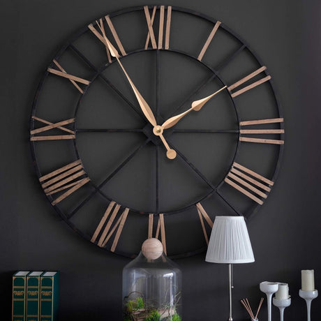 Quartz Clock Movement - Buy and Replace New Loose Clock Movement - High Torque - Long Hands Clock Movement - Gold and Black - Metal - Hour Hand Replacement Clock Movement - For Living Room Decoration, Art Decoration, Office, Bedroom
