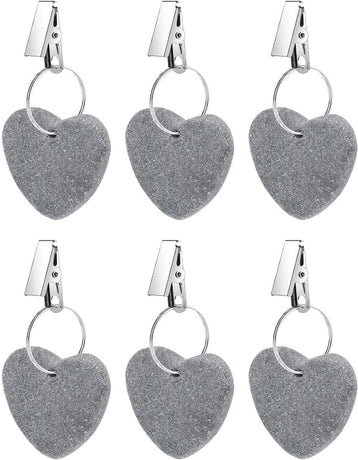 Table Weights - 6 pieces - Heavy Tablecloth Weights - Marble - Tablecloth Weights - Gray