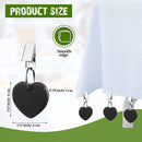Table Weights - 6 pieces - Heavy Tablecloth Weights - Marble - Tablecloth Weights - Black