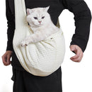 Pet Backpack - Backpack for Cat and Dogs - 40*11*26 cm - Shoulder Carrying Bag - Cat Carrier - Adjustable - For Small Dogs and Cats - For Pets from 5.5-6.5 kg - White - Canvas