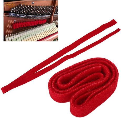 Professional Piano Tuning Kit - Set of 6 - 1x Piano Tuning Hammer, 2x Long Dampers, 2x Short Mutes with Handle, 1x Temperament Strip - Piano Tuner Tool - Professional Metal Rubber Tuning Mute Kit - Blue