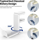 Headset Holder - Headphone Hook - Headphone Stand - Headset Hanger - 11.43 * 10.16 * 4cm - Plastic - White - Adjustable - Rotating Arm Clamp - Non-slip - Headphone Holder for Under Desk