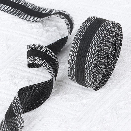 Iron-on tape - easily shorten trousers yourself - Black - hem tape - for shortening - Trouser shortening aid - Iron-on - 10 meters - 2.5 cm wide - Polyester