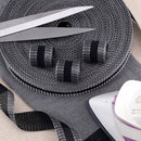 Iron-on tape - easily shorten trousers yourself - Black - hem tape - for shortening - Trouser shortening aid - Iron-on - 10 meters - 2.5 cm wide - Polyester