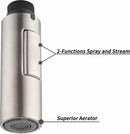 Faucet attachment - 2 functions - Faucet head - Washing dishes - Kitchen faucet - Water saving - Flexible faucet head - Extension rod - Faucet parts - Rotating faucet hose - Faucet nozzle - Sprayer - 1 piece