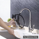 Faucet attachment - 2 functions - Faucet head - Washing dishes - Kitchen faucet - Water saving - Flexible faucet head - Extension rod - Faucet parts - Rotating faucet hose - Faucet nozzle - Sprayer - 1 piece