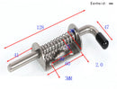 Sliding lock - 2 pieces - Sliding bolt - Gate bolt - Door lock - Bolt - Door bolt - Door lock - Plate bolt - 12.8 cm - No screws - Stainless steel - Silver - For shed gate, garden house door, cupboard