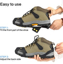 Snow grips over shoes/boots 10 studs Ice Traction Universal Slip on Stretch Fit Snow and Ice, Snow Cleats Crampons Ice Spikes Snow Grips for Winter - L (40-43)