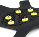 Snow grips over shoes/boots 10 studs Ice Traction Universal Slip on Stretch Fit Snow and Ice, Snow Cleats Crampons Ice Spikes Snow Grips for Winter - L (40-43)