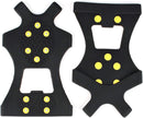 Snow grips over shoes/boots 10 studs Ice Traction Universal Slip on Stretch Fit Snow and Ice, Snow Cleats Crampons Ice Spikes Snow Grips for Winter - L (40-43)