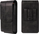 Phone Bag - Black - 15.5*8*2cm - PU Leather - For 6.1 Inch Mobile Phones - With Belt Clip - With Credit Card Slot - Phone Holder Belt Men - Waist Bag - Outdoor Belt Bag - Suitable for Hiking/Outdoor Sports