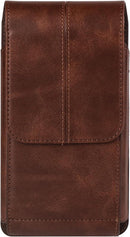 Phone Bag - Brown - 15.5*8*2cm - PU Leather - For 6.1 Inch Mobile Phones - With Belt Clip - With Credit Card Slot - Phone Holder Belt Men - Waist Bag - Outdoor Belt Bag - Suitable for Hiking/Outdoor Sports