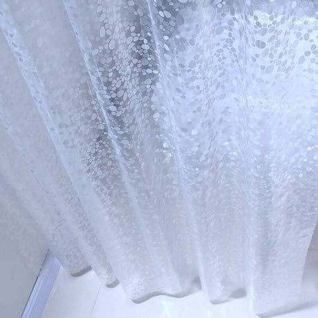 Shower curtains - 120x200cm - crystal stone pattern - PEVA - transparent shower curtain - with hooks - shower curtain - anti-mold - waterproof
