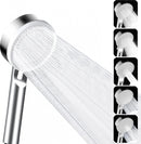 Shower head - 5 jet types - Wellness - 5 spray modes - silver - Better skin - Hand shower - Antibacterial - Anti-limescale protection - Anti-rust